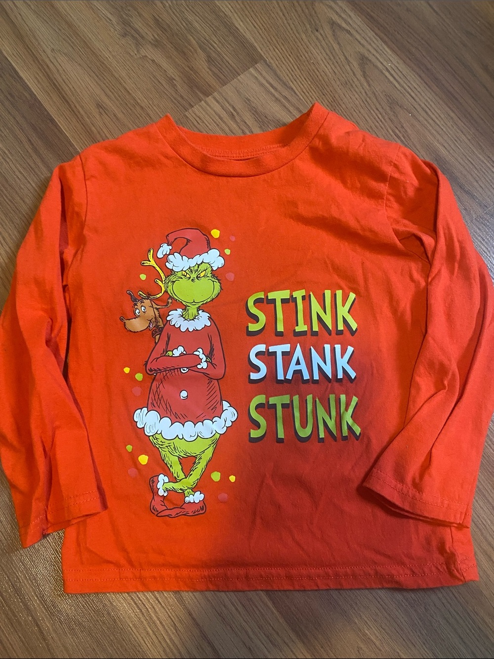 ✨8/$10. Grinch Graphic Long-Sleeve Kids Top. 4T